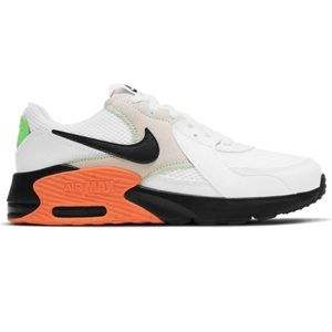 Nike - Kids sz 4 Nike Air Max Excee: "WHITE/BLACK-HYPER CRIMSON-ELECTRIC GREEN"